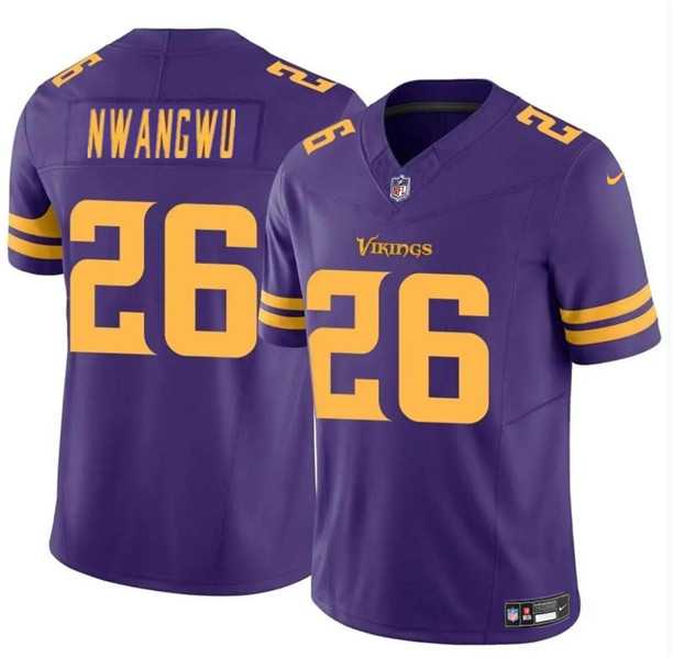 Men & Women & Youth Minnesota Vikings #26 Kene Nwangwu Purple 2023 F.U.S.E. Color Rush Untouchable Limited Stitched Jersey